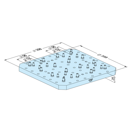 Erowa ER-108154 Grid Pallet MTS for LANG Vise, LANG Pitch 52 & 96 EDM Tooling Warehouse
