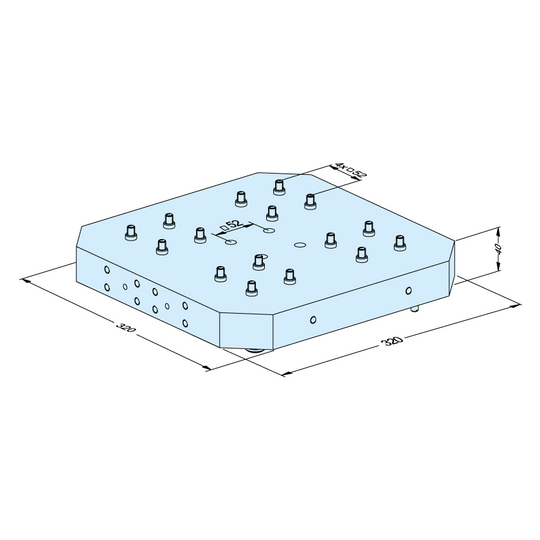 Erowa ER-108155 UPC Pallet for LANG Vise, LANG Pitch 52 EDM Tooling Warehouse