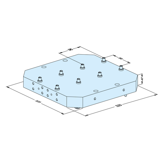 Erowa ER-108156 UPC Pallet for LANG Vise, LANG Pitch 96 EDM Tooling Warehouse