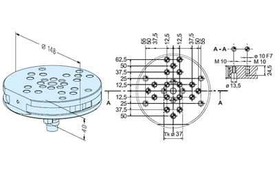 Erowa ER-115388 Pallet Ø 148 G R25 EDM Tooling Warehouse