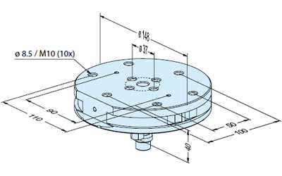 Erowa ER-115628 Pallet Ø 148 P with Air Ducts EDM Tooling Warehouse