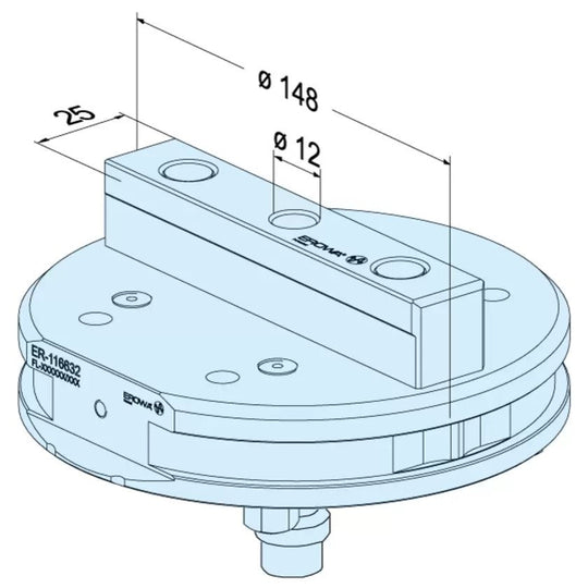 Erowa ER-116632 Alignment Pallet P Ø 148 INOX EDM Tooling Warehouse