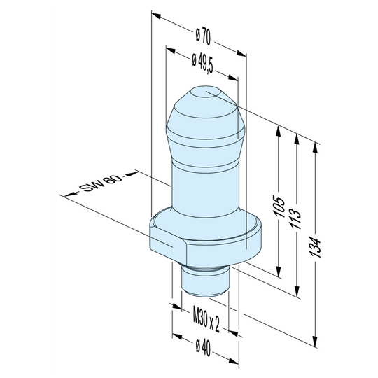 Erowa ER-128770 HPC Pre-Centering Spigot EDM Tooling Warehouse