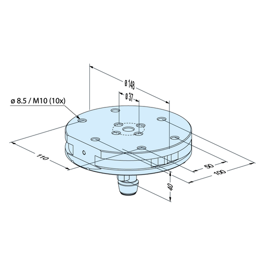 Erowa ER-129663 MTS Pallet P ø 148 Inox EDM Tooling Warehouse