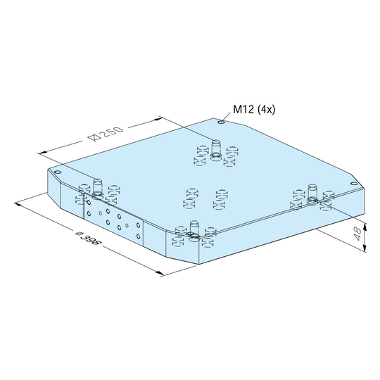 Erowa ER-130131 MTS Pallet 398 x 398 / 250, Hard Z Support EDM Tooling Warehouse