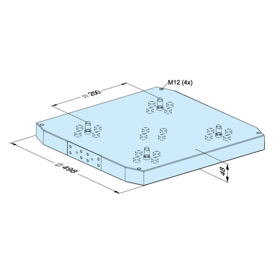 Erowa ER-130132 MTS Pallet 498 x 498 / 250 EDM Tooling Warehouse