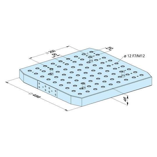 Erowa ER-130133 MTS Pallet 498 x 498/250 R50 EDM Tooling Warehouse