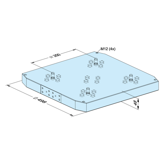 Erowa ER-130134 MTS Pallet 498 x 498/250 Z Hard Support EDM Tooling Warehouse