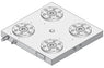 System 3R C281500, Base plate 4-fold HHP, 250 mm, without bores