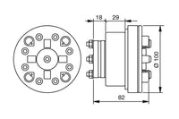 System 3R 3R-600.84-30, Pneumatic chuck, machine-adapted, MacroStandard EDM Tooling Warehouse