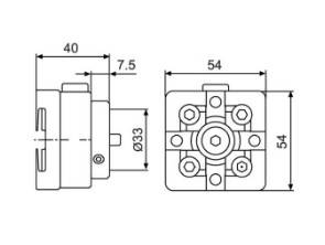System 3R 3R-466.4033-S, Manual chuck adapter, Macro-MacroJunior EDM Tooling Warehouse