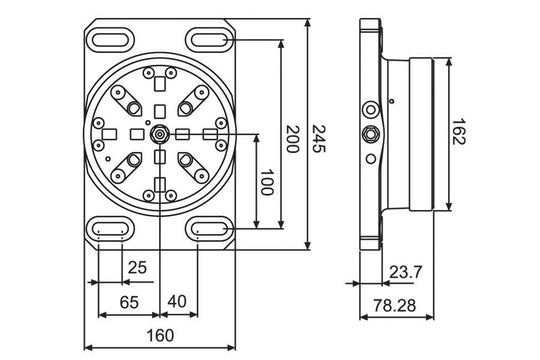 System 3R 3R-680.10-2, Pneumatic table chuck, MacroMagnum EDM Tooling Warehouse