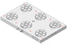 System 3R C294580, Base plate 6-fold PHP, 250 mm, with bores, indexing with indexing option