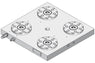 System 3R C281540, Base plate 4-fold HHP, 200 mm, without bores, indexing with indexing option