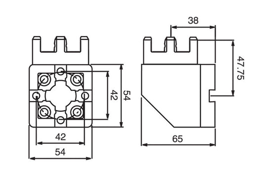 System 3R 3R-652.9, Manual chuck adapter 90°, Macro-Macro EDM Tooling Warehouse