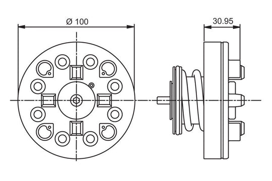 System 3R 3R-SP26771-RS, Pneumatic chuck, MacroHighPerformance EDM Tooling Warehouse