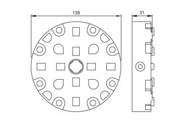 System 3R 3R-90809.02, 3R-680.24RS Manual chuck, MacroMagnum EDM Tooling Warehouse