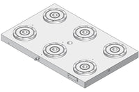 System 3R C240550, Base plate 6-fold PSP, 250 mm, without bores EDM Tooling Warehouse