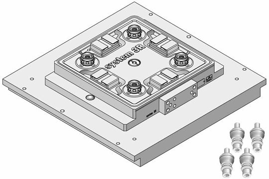 System 3R C282310, Pallet with DYNAFIX chuck EDM Tooling Warehouse