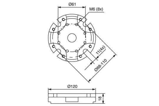 System 3R 3R-A11489, Adapter plate EDM Tooling Warehouse