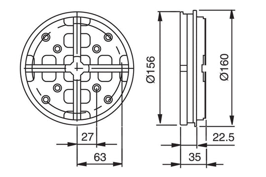System 3R 3R-681.51-SA, Pallet Ø156 mm, MacroMagnum EDM Tooling Warehouse