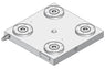 System 3R C261520, Base plate 4-fold HSP, 200 mm, without bores