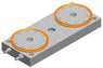 System 3R C294690, base plate 2-fold PHPA, 200 mm, with seal rings