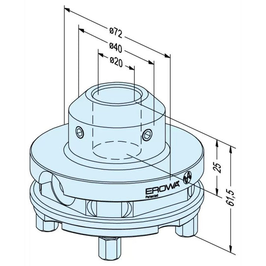 Erowa ER-035097 Blank holder ø 20 / ø 72, Set of 6 EDM Tooling Warehouse
