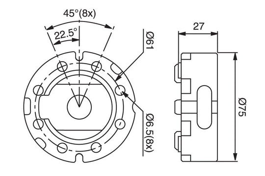 System 3R 3R-600.24-S, Manual chuck, MacroStandard EDM Tooling Warehouse