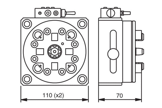 System 3R 3R-610.46-3N, Pneumatic table chuck, MacroNano EDM Tooling Warehouse
