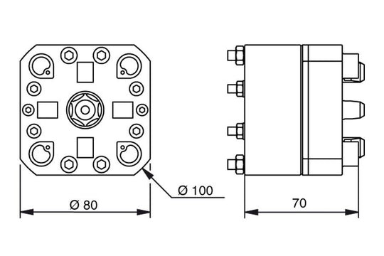 System 3R 3R-600.86-30, Pneumatic chuck, machine-adapted, MacroStandard EDM Tooling Warehouse