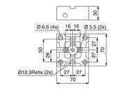 System 3R 3R-601.3, Pallet, hardened, 70x70 mm, MacroHighPerformance EDM Tooling Warehouse