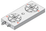 System 3R C284490, Base plate 2-fold HHP, 200 mm, with bores, indexing with indexing option