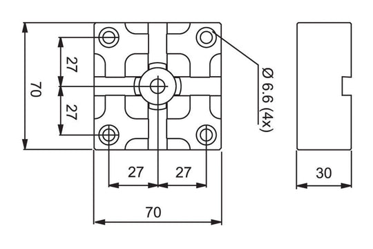 System 3R 3R-601.1E-N, Pallet 70x70 mm, MacroNano EDM Tooling Warehouse